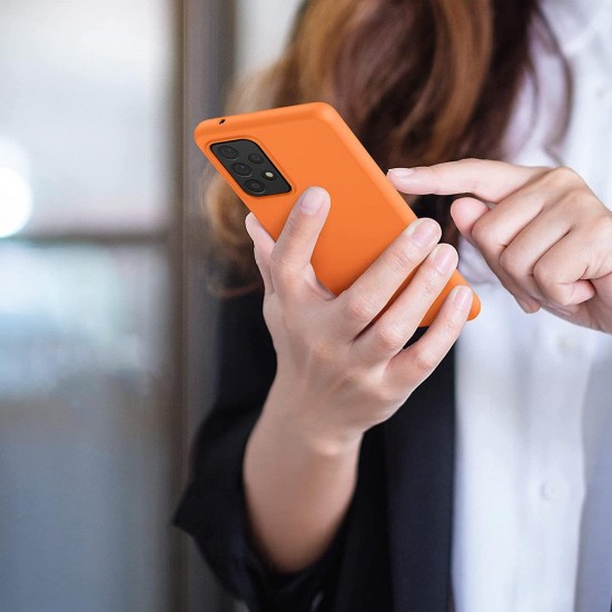 Silicone Case Soft Flexible Rubber Cover for Samsung Galaxy A03s pink