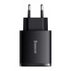 Baseus Compact fast charger 2x USB / USB Type C 30W 3A Power Delivery Quick Charge black (CCXJ-E01)