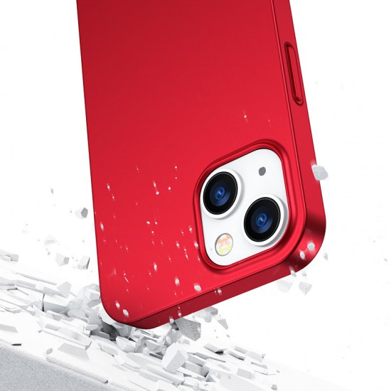 Joyroom 360 Full Case front and back cover for iPhone 13 + tempered glass screen protector red (JR-BP927 red)