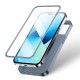 Joyroom 360 Full Case front and back cover for iPhone 13 + tempered glass screen protector grey (JR-BP927 tranish)