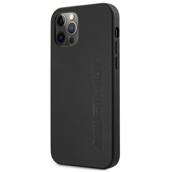AMG Leather Hot Stamped Case for iPhone 12 Pro Max - Black