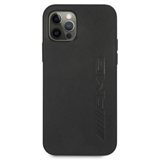 AMG Leather Hot Stamped Case for iPhone 12 Pro Max - Black
