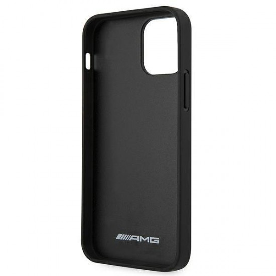 AMG Leather Hot Stamped Case for iPhone 12 Pro Max - Black