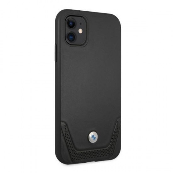 BMW Leather Perforate Case for iPhone 11 / Xr - Black
