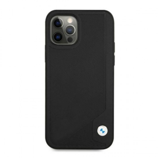 BMW Leather Deboss Case for iPhone 12 Pro Max - Black