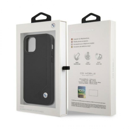 BMW Leather Deboss Case for iPhone 12 Pro Max - Black