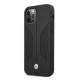 BMW Leather Perforated Sides Case for iPhone 12 Pro Max - Black