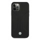 BMW Leather Perforated Sides Case for iPhone 12 Pro Max - Black