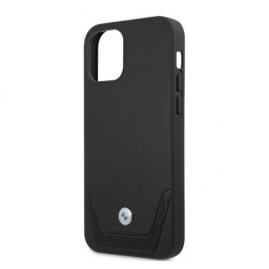 BMW Leather Perforate Case for iPhone 12 Pro Max - Black