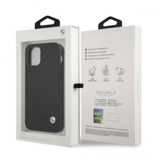 BMW Leather Deboss Case for iPhone 12 / iPhone 12 Pro - Black