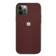 BMW Leather Curve Perforate Case for iPhone 12 / iPhone 12 Pro - Red