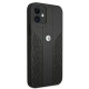 BMW Leather Curve Perforate Case for iPhone 12 mini - Black