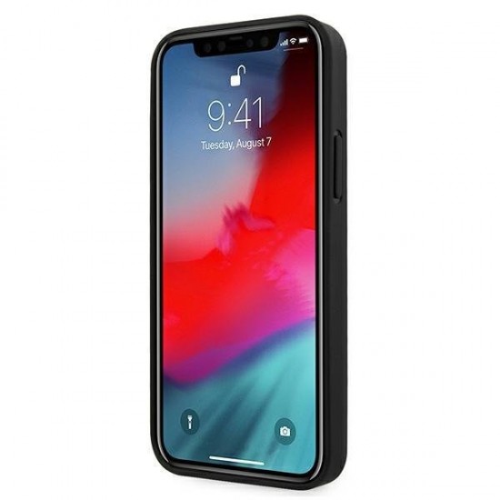 BMW Leather Curve Perforate Case for iPhone 12 mini - Black