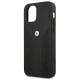 BMW Leather Curve Perforate Case for iPhone 12 mini - Black