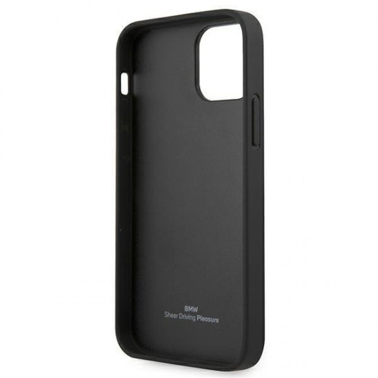 BMW Leather Curve Perforate Case for iPhone 12 mini - Black