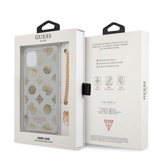 Etui Guess Peony Chain Collection na iPhone 11 Pro - złote