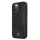 Mercedes Leather Perforated Area Case for iPhone 12 Pro Max - Black