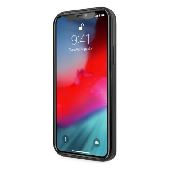 Mercedes Silver Stars Pattern Case for iPhone 12 Pro Max - Black