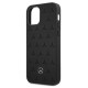 Mercedes Leather Stars Pattern Case for iPhone 12 Pro Max - Black