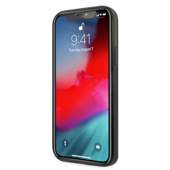 Mercedes Silver Stars Pattern Case for iPhone 12 / iPhone 12 Pro - Black