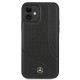 Mercedes Leather Perforated Area Case for iPhone 12 mini - Black