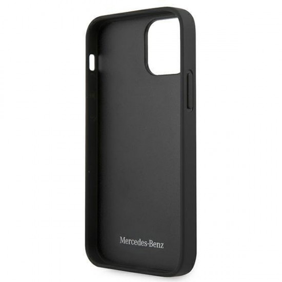 Mercedes Leather Perforated Area Case for iPhone 12 mini - Black