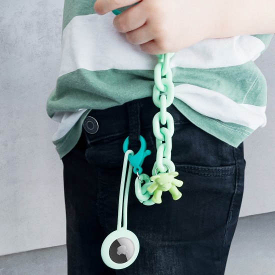 Color Chain (rope) colorful chain phone holder pendant for backpack wallet green