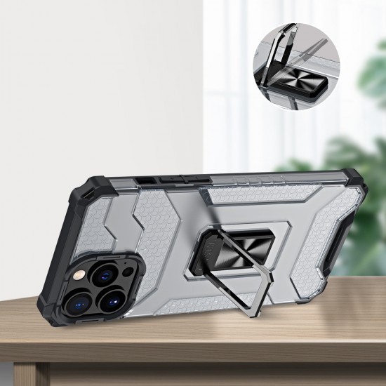 Crystal Ring Case Kickstand Tough Rugged Cover for iPhone 11 Pro blue