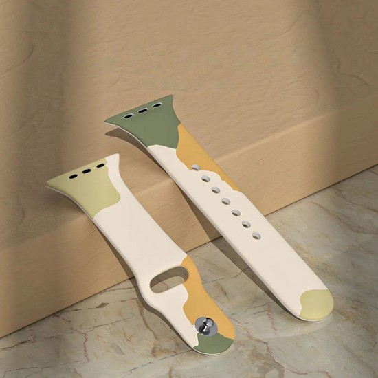 Silicone Strap Moro Watch Bracelet Band for Apple Watch 38 / 40 / 41 mm - Pattern 1