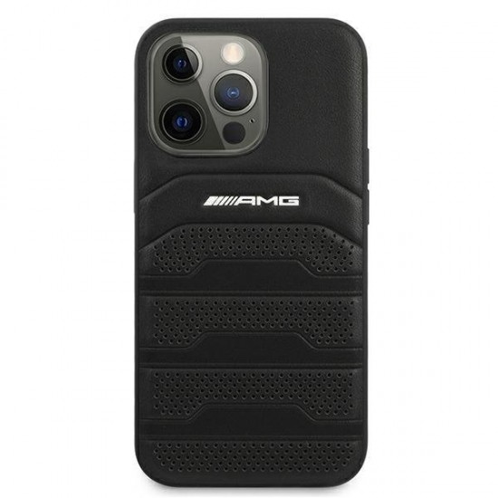 AMG Leather Debossed Lines case for iPhone 13 Pro / iPhone 13 - black