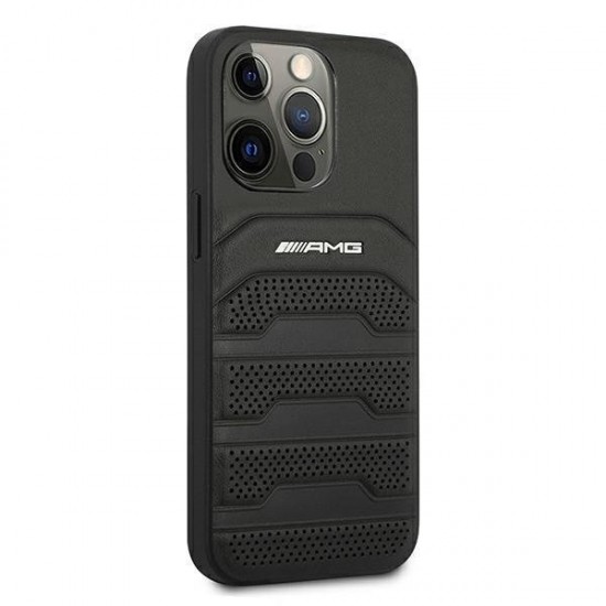 AMG Leather Debossed Lines case for iPhone 13 Pro / iPhone 13 - black