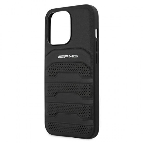 AMG Leather Debossed Lines case for iPhone 13 Pro / iPhone 13 - black