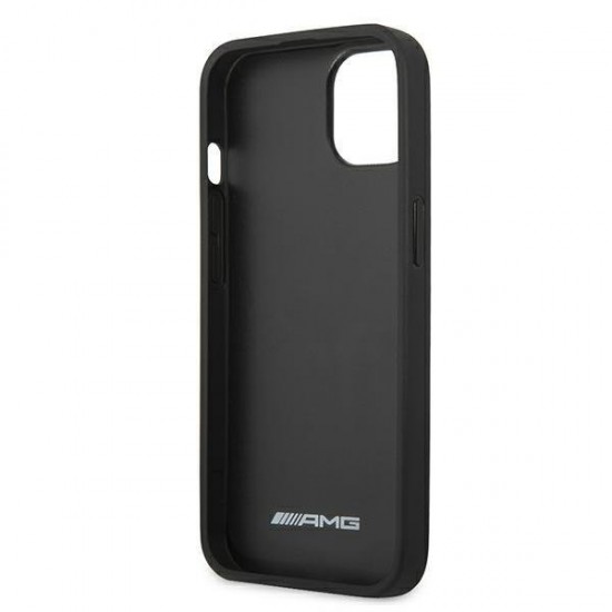 AMG Leather Debossed Lines case for iPhone 13 mini - black