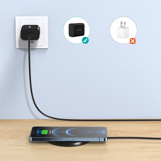 Choetech Qi 10W wireless charger + USB cable - micro USB black (T526-S)