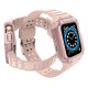 Protect Strap Band for Apple Watch 38/40/41mm Armored Case Strap - Pink