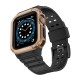 Protect Strap Band for Apple Watch 42/44/45mm Armored Case Strap - Black, Rose Gold
