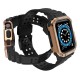 Protect Strap Band for Apple Watch 42/44/45mm Armored Case Strap - Black, Rose Gold