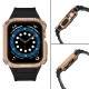 Protect Strap Band for Apple Watch 42/44/45mm Armored Case Strap - Black, Rose Gold