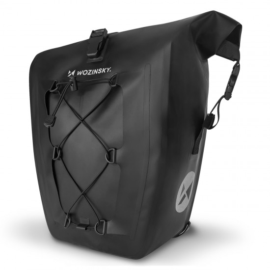 Wozinsky Waterproof Bike Pannier Bag 25L Black (WBB24BK)