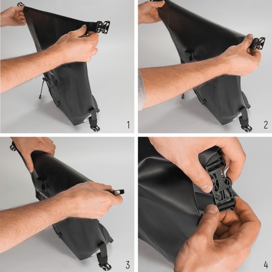 Wozinsky Waterproof Bike Pannier Bag 25L Black (WBB24BK)