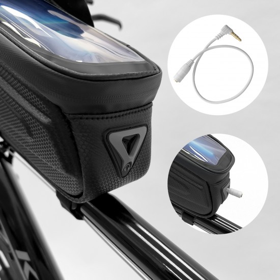Wozinsky Bike Frame Bag with Phone Case 1.7L Black (WBB28BK)