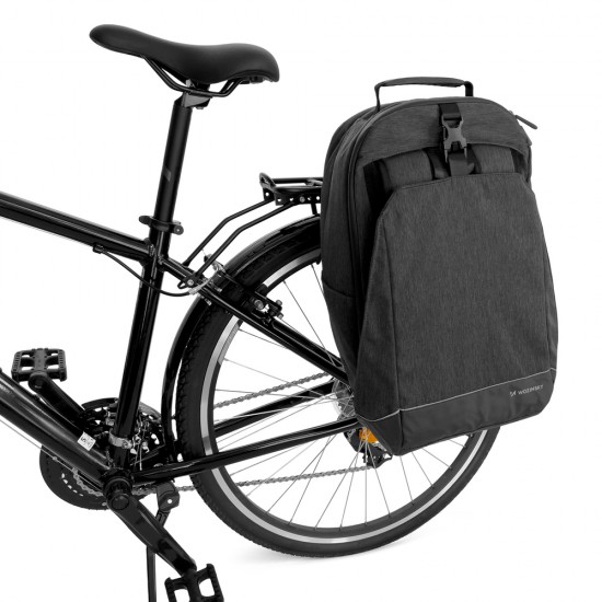 Wozinsky bicycle trunk bag, bicycle backpack with frame, 2-in-1, 40l, black (WBB33BK)