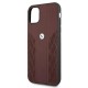 BMW Leather Curve Perforate Case for iPhone 11 / Xr - Red