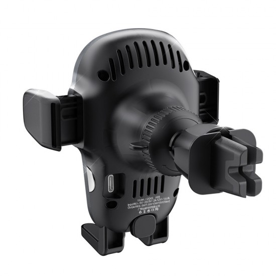 Dudao Automatic Car Holder with Built-in Qi 15W Wireless Charger Gray (F20xs)