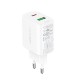 Acefast wall charger USB Type C / USB 20W, PPS, PD, QC 3.0, AFC, FCP white (A25 white)