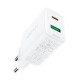 Acefast wall charger USB Type C / USB 20W, PPS, PD, QC 3.0, AFC, FCP white (A25 white)