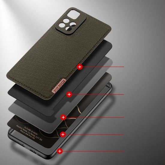Dux Ducis Fino case cover covered with nylon material Poco M4 Pro 5G green