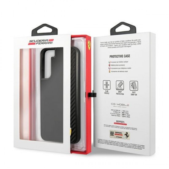 Ferrari FESAXHCS22MBK S22+ S906 black/black hardcase On Track Carbon Stripe