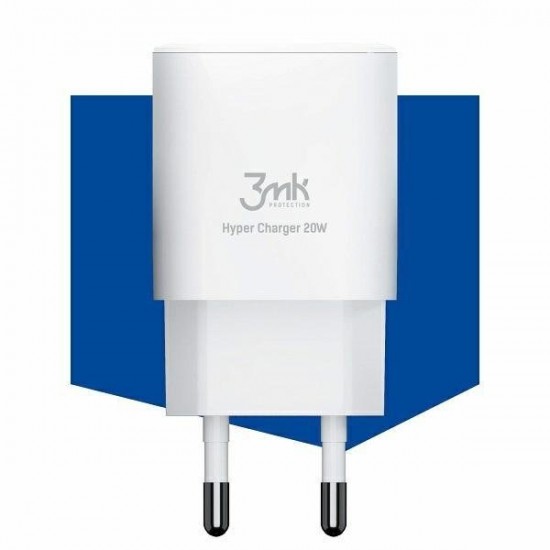 3MK HyperCharger 20W 1xUSB-C + 1xUSB-A PD / QC charger