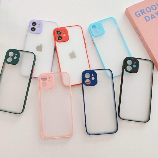Milky Case silicone flexible translucent case for Samsung Galaxy A12 pink